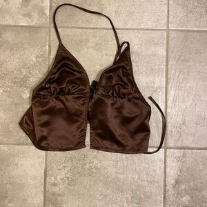 Brown tie shirt